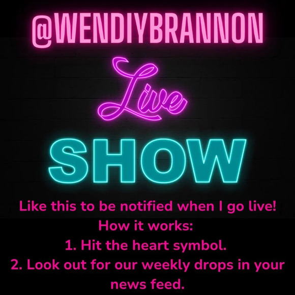 WENDIYBRANNON IS NOW LIVE🔥SHARE SHOW 🔥 LIKE THIS LIVE SHOW NOTIFICATION POSTER - Picture 1 of 5